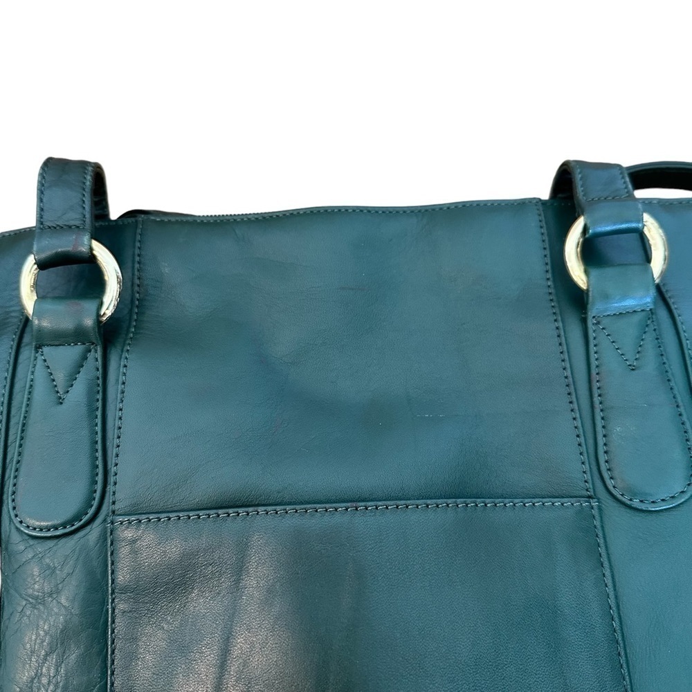 Echelon Leathers green unisex tote - Picture 3 of 15